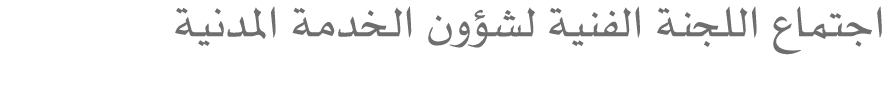 اجتماع اللجنة الفنية لشؤون الخدمة المدنية