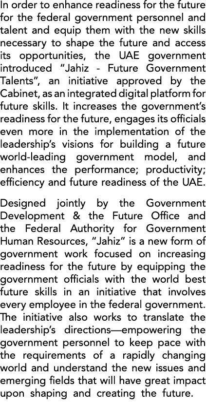 In order to enhance readiness for the future for the federal government personnel and talent and equip them with the ...