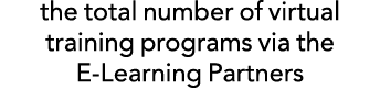 the total number of virtual training programs via the E Learning Partners 