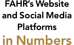 FAHR’s﻿ Website and Social Media Platforms in Numbers