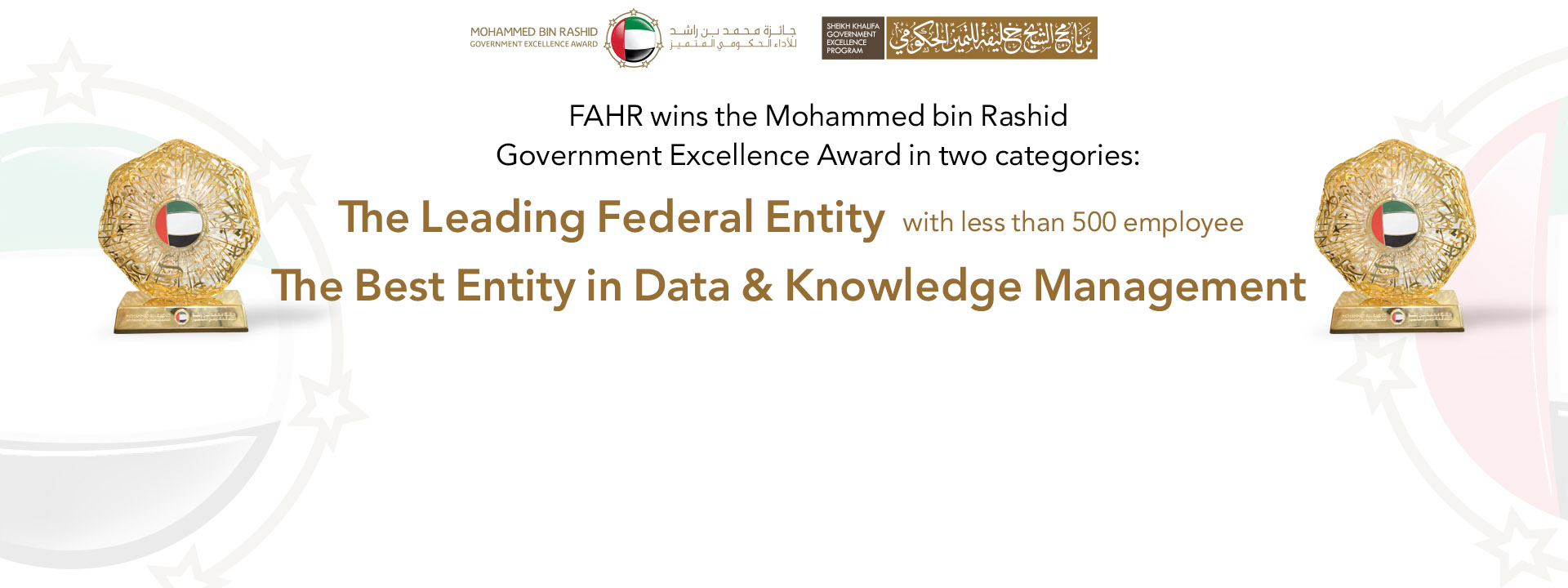 FAHR wins the Mohammed bin Rashid Government Excellence Award 2022